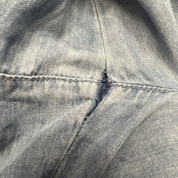 BLANK NYC Pull On Chambray Jogger Pants Blue Light Medium Wash Drawstring Sz XS - Picture 8 of 8